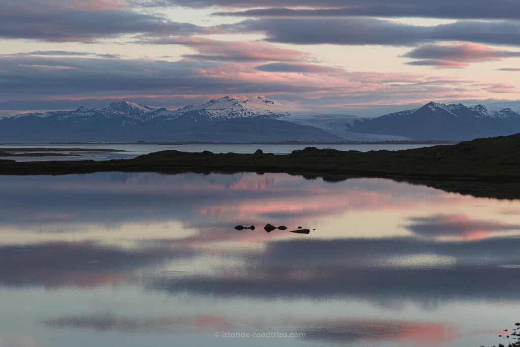 Coucher de soleil dans le Sud de l'Islande